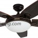 Honeywell Carmel 48-Inch Ceiling Fan with Integrated Light Kit and Remote Control  Five Reversible Cimarron/Ironwood Blades  Oil-Rubbed Bronze - B00KGKF108